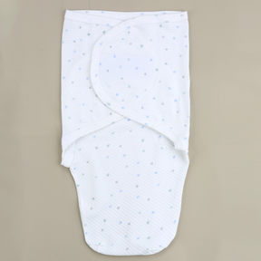 Soft Cotton Baby Swaddle Ecru/Blue - SP001.71910.3