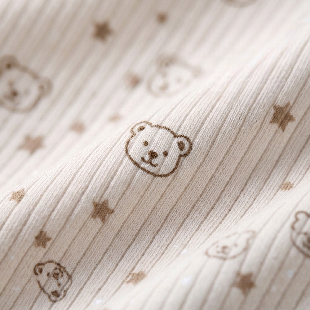Star and Bear Cotton Baby Swaddle Beige - SP001.72102.12