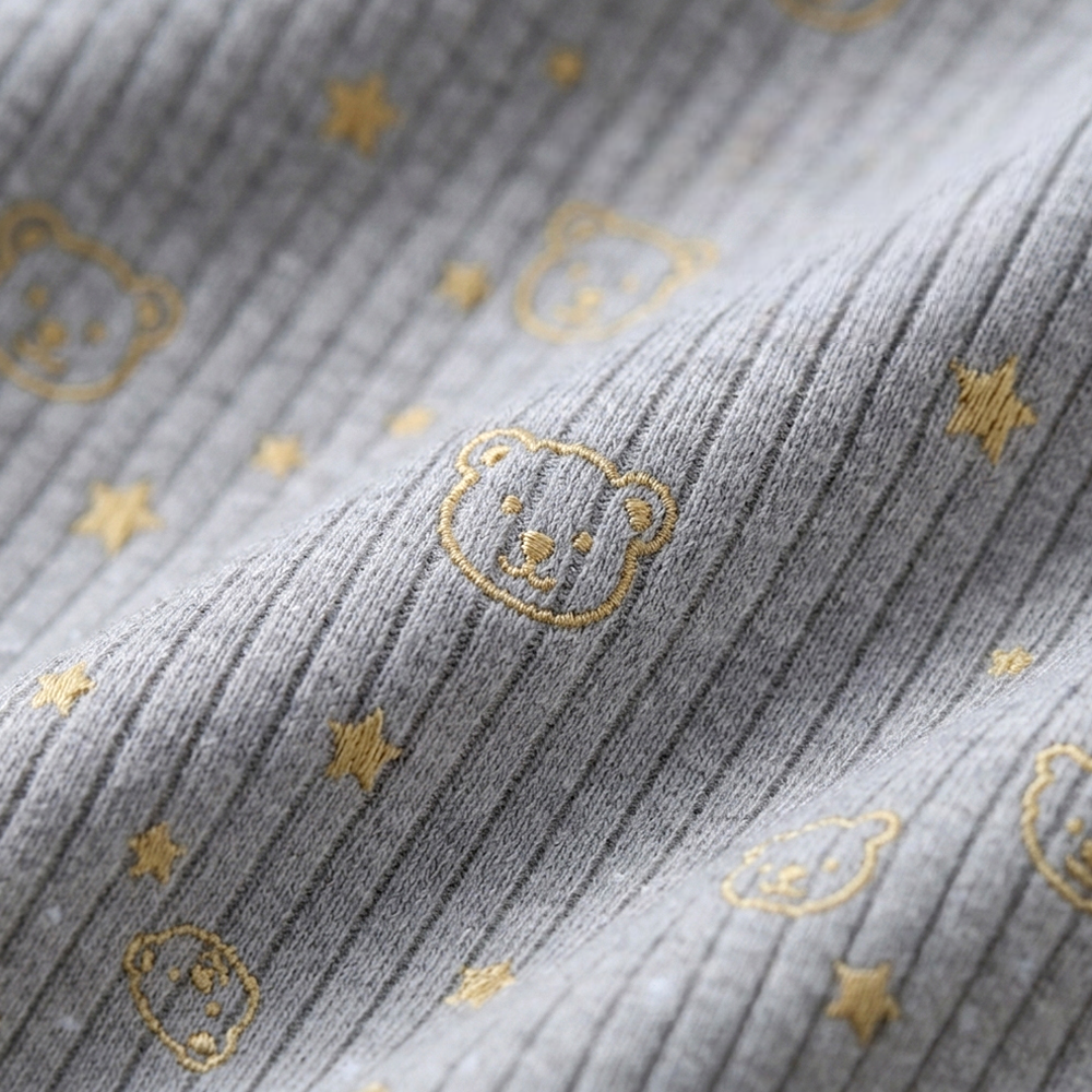Star and Bear Cotton Baby Swaddle Grey - SP001.72102.5