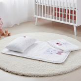 Polka Dot Bear Baby Blanket, Pillow & Diaper Changing Cushion Dried Rose - SP001.8811.36