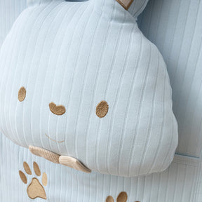 Rabbit Themed Baby Blanket, Pillow & Diaper Changing Cushion Blue - SP001.8812.1