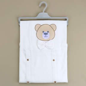 Bow Tie Teddy Bear Themed Baby Blanket Ecru - SP001.9189.10