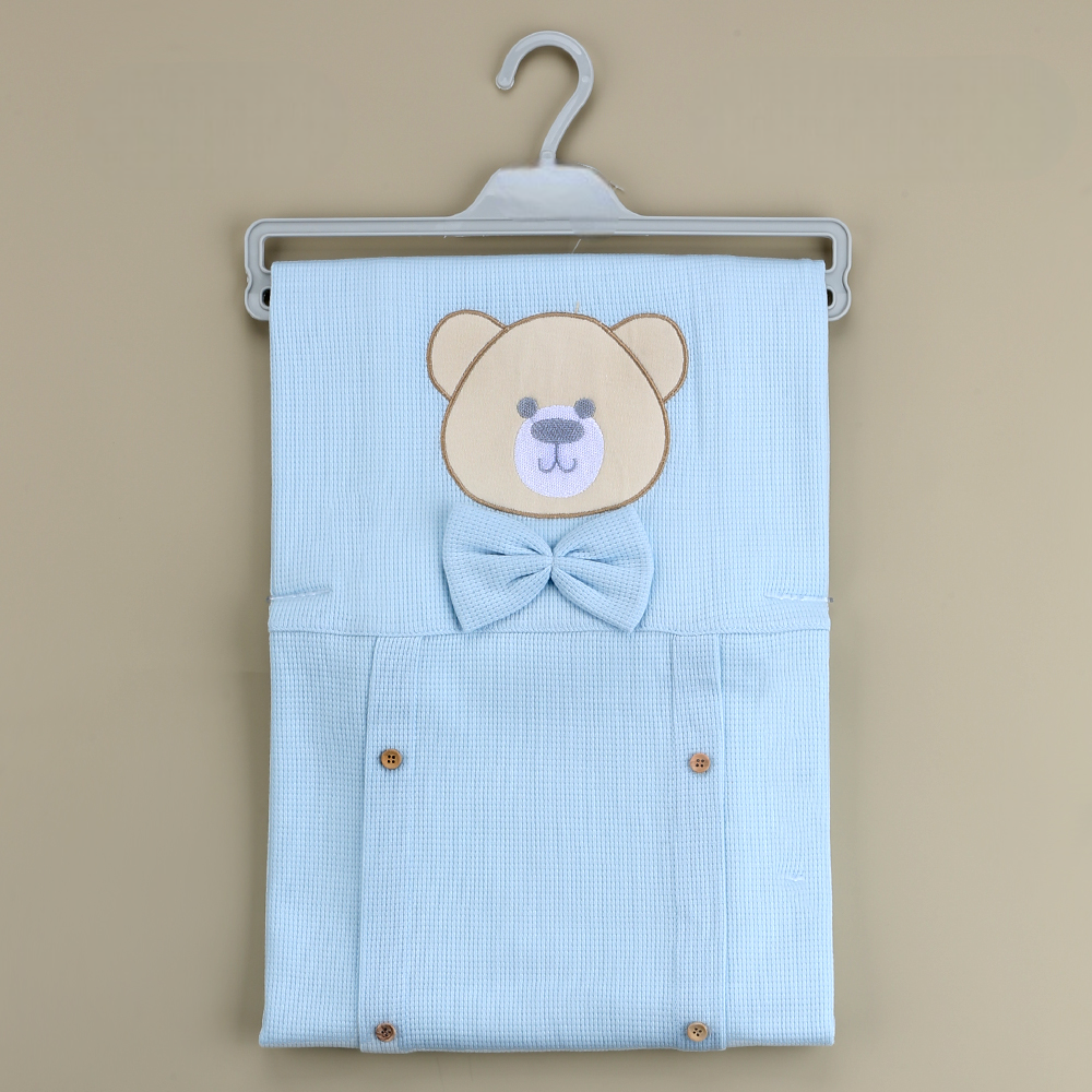 Bow Tie Teddy Bear Themed Baby Blanket Blue - SP001.9189.1