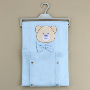 Bow Tie Teddy Bear Themed Baby Blanket Blue - SP001.9189.1