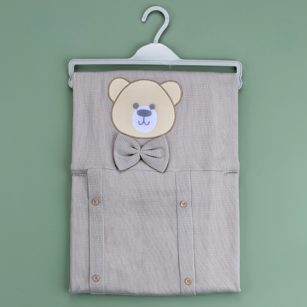 Bow Tie Teddy Bear Themed Baby Blanket Grey - SP001.9189.5