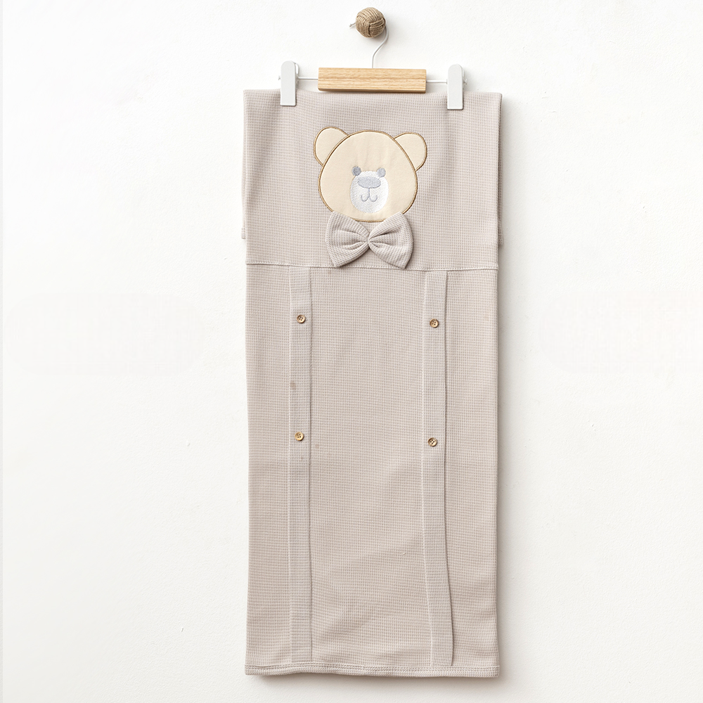 Bow Tie Teddy Bear Themed Baby Blanket Grey - SP001.9189.5