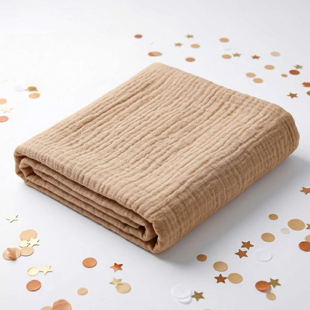 Soft Double-Layer Muslin Baby Blanket Coffee - SP001.9211