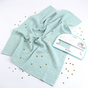 Soft Double-Layer Muslin Baby Blanket Green - SP001.9211