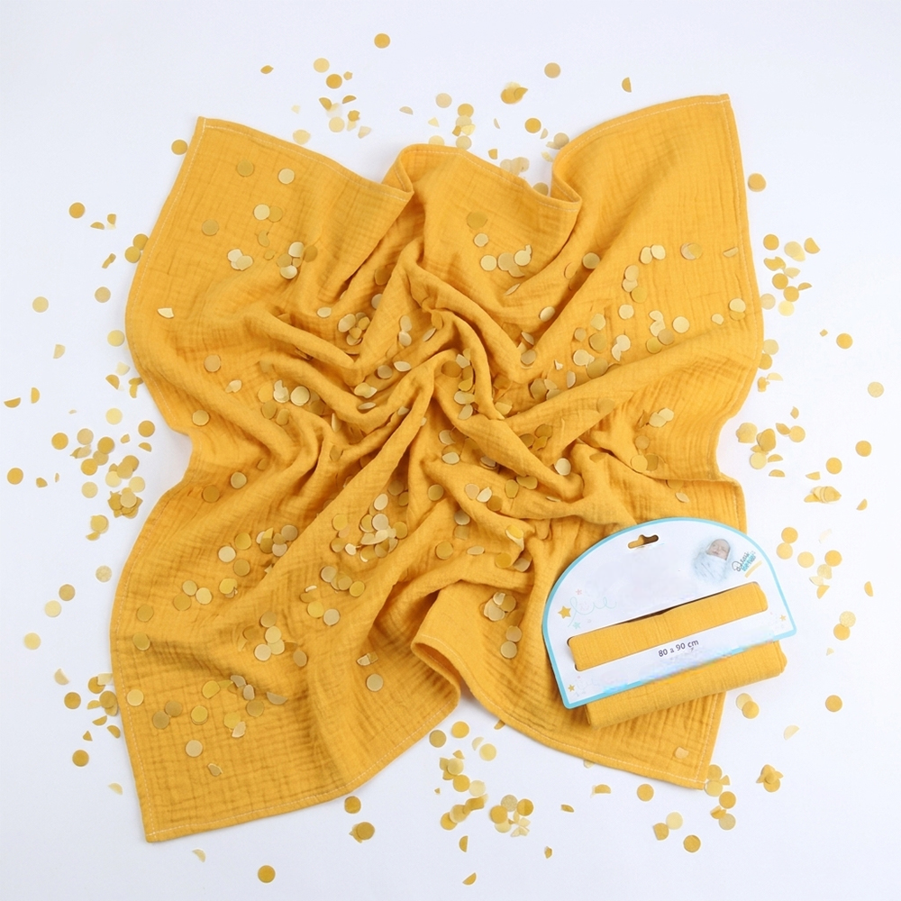 Soft Double-Layer Muslin Baby Blanket Orange - SP001.9211