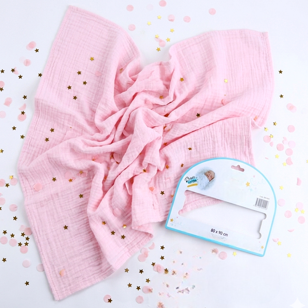 Soft Double-Layer Muslin Baby Blanket Pink - SP001.9211
