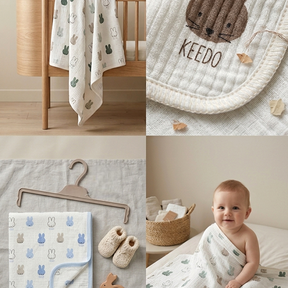Rabbit Team Themed Baby Blanket Blue - SP001.9956