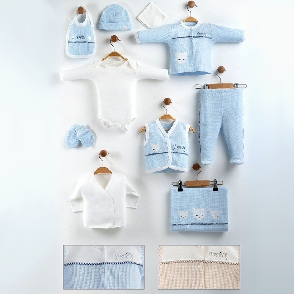 Family Themed Hospital Outfit 10-Piece Set Newborn Baby (0-3 Months) - T023.103