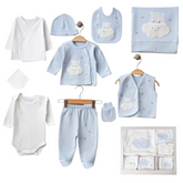 Cloud and Stars Themed Hospital Outfit 10-Piece Set Newborn Baby (0-3 Months) - T023.178