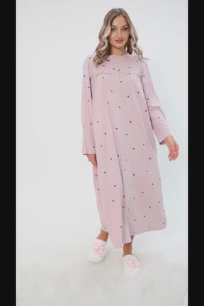 Heart Plus Size Maternity & Nursing Nightgown Lilac - 6152